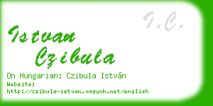 istvan czibula business card