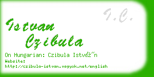 istvan czibula business card